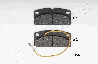 Japanparts PA-021AF - Kit de plaquettes de frein, frein à disque cwaw.fr