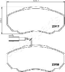 Japanparts PA-0222AF - Kit de plaquettes de frein, frein à disque cwaw.fr