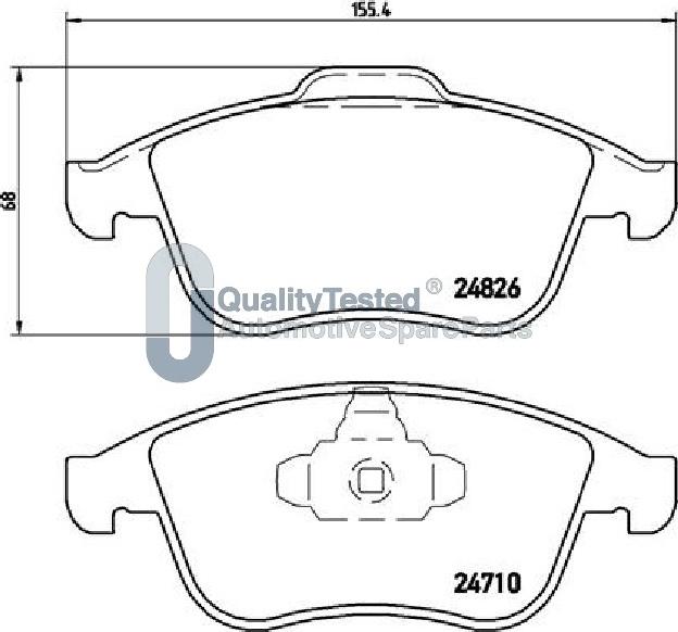 Japanparts PA0704JM - Kit de plaquettes de frein, frein à disque cwaw.fr