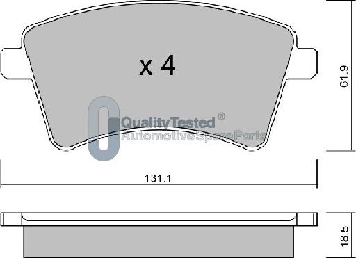 Japanparts PA0720JM - Kit de plaquettes de frein, frein à disque cwaw.fr