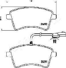 Japanparts PA-0721AF - Kit de plaquettes de frein, frein à disque cwaw.fr