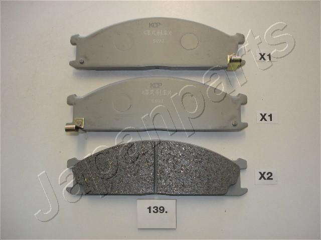 Japanparts PA-139AF - Kit de plaquettes de frein, frein à disque cwaw.fr