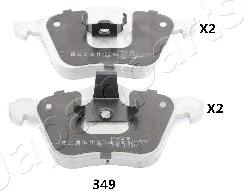 Japanparts PA-349AF - Kit de plaquettes de frein, frein à disque cwaw.fr