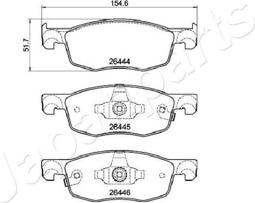 Japanparts PA-2028AF - Kit de plaquettes de frein, frein à disque cwaw.fr