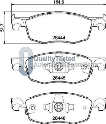 Japanparts PA2028JM - Kit de plaquettes de frein, frein à disque cwaw.fr