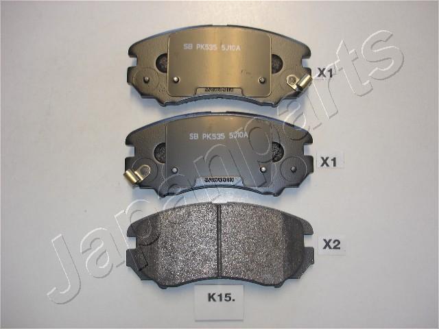 Japanparts PA-K15AF - Kit de plaquettes de frein, frein à disque cwaw.fr