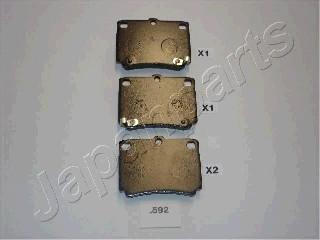 Japanparts PP-592AF - Kit de plaquettes de frein, frein à disque cwaw.fr