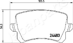 Japanparts PP-0904AF - Kit de plaquettes de frein, frein à disque cwaw.fr