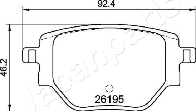 Japanparts PP-0408AF - Kit de plaquettes de frein, frein à disque cwaw.fr