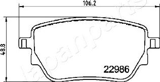 Japanparts PP-0533AF - Kit de plaquettes de frein, frein à disque cwaw.fr