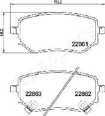 Japanparts PP-0532AF - Kit de plaquettes de frein, frein à disque cwaw.fr