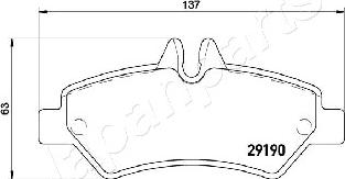 Japanparts PP-0522AF - Kit de plaquettes de frein, frein à disque cwaw.fr