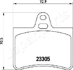 Japanparts PP-0605AF - Kit de plaquettes de frein, frein à disque cwaw.fr