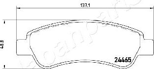 Japanparts PP-0610AF - Kit de plaquettes de frein, frein à disque cwaw.fr