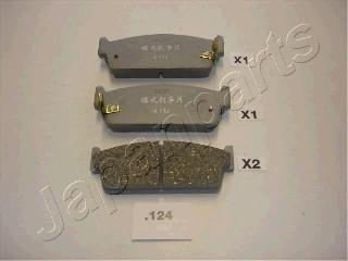 Japanparts PP-124AF - Kit de plaquettes de frein, frein à disque cwaw.fr