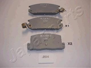 Japanparts PP-204AF - Kit de plaquettes de frein, frein à disque cwaw.fr