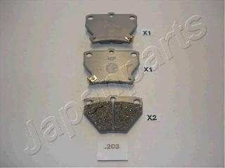 Japanparts PP-203AF - Kit de plaquettes de frein, frein à disque cwaw.fr