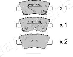 Japanparts PP-H11AF - Kit de plaquettes de frein, frein à disque cwaw.fr