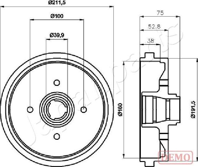 Japanparts TA-0901C - Tambour de frein cwaw.fr