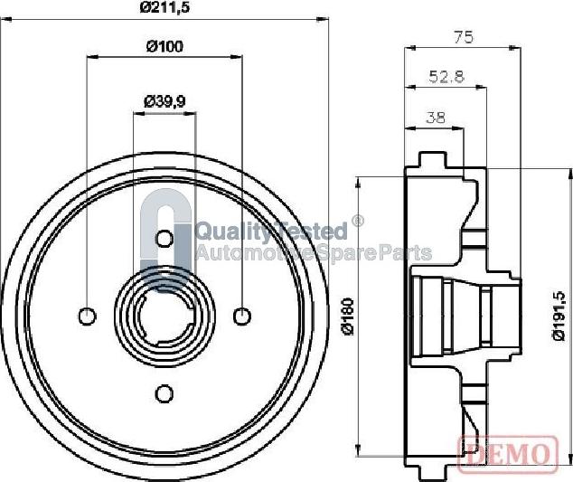 Japanparts TA0901JM - Tambour de frein cwaw.fr