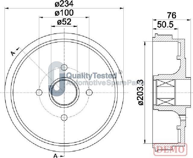 Japanparts TA0409JM - Tambour de frein cwaw.fr