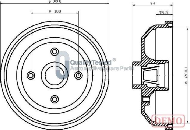 Japanparts TA0406JM - Tambour de frein cwaw.fr