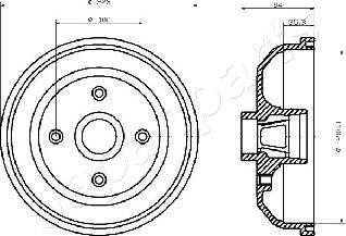 Japanparts TA-0406 - Tambour de frein cwaw.fr