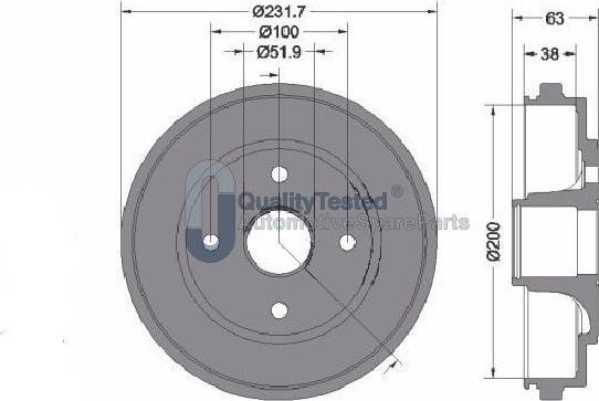 Japanparts TA0401JM - Tambour de frein cwaw.fr