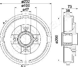 Japanparts TA-0401 - Tambour de frein cwaw.fr