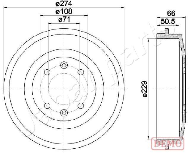 Japanparts TA-0600C - Tambour de frein cwaw.fr