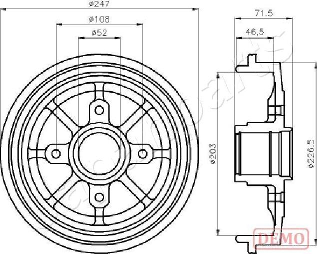 Japanparts TA-0610C - Tambour de frein cwaw.fr