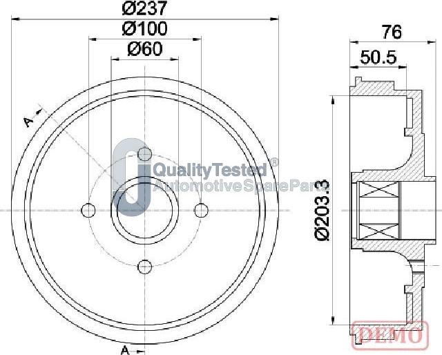 Japanparts TA0700JM - Tambour de frein cwaw.fr