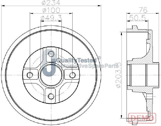 Japanparts TA0710JM - Tambour de frein cwaw.fr