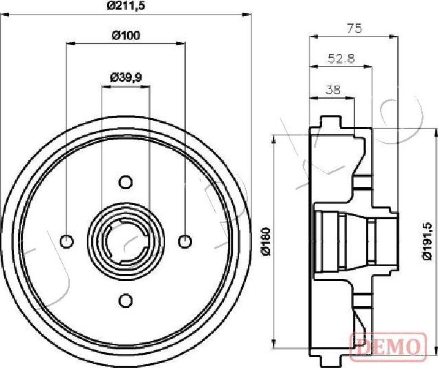 Japko 560901C - Tambour de frein cwaw.fr