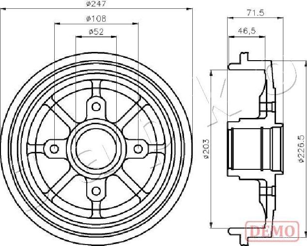 Japko 560610C - Tambour de frein cwaw.fr