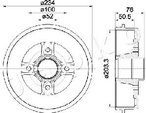 Japko 560704 - Tambour de frein cwaw.fr