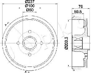 Japko 560700 - Tambour de frein cwaw.fr