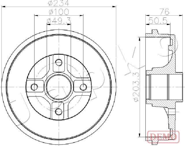 Japko 560710C - Tambour de frein cwaw.fr