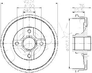 Japko 560710 - Tambour de frein cwaw.fr