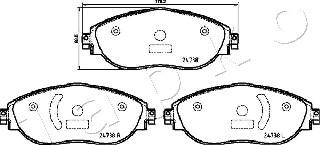 Japko 500959 - Kit de plaquettes de frein, frein à disque cwaw.fr