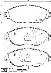 Japko 500908 - Kit de plaquettes de frein, frein à disque cwaw.fr