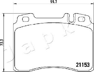 Japko 500506 - Kit de plaquettes de frein, frein à disque cwaw.fr