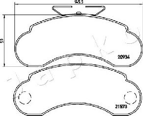 Japko 500500 - Kit de plaquettes de frein, frein à disque cwaw.fr