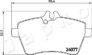 Japko 500502 - Kit de plaquettes de frein, frein à disque cwaw.fr