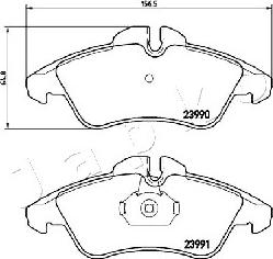 Japko 500537 - Kit de plaquettes de frein, frein à disque cwaw.fr