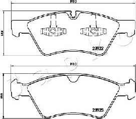 Japko 500528 - Kit de plaquettes de frein, frein à disque cwaw.fr