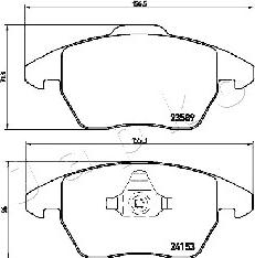 Japko 500610 - Kit de plaquettes de frein, frein à disque cwaw.fr