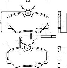 Japko 500637 - Kit de plaquettes de frein, frein à disque cwaw.fr