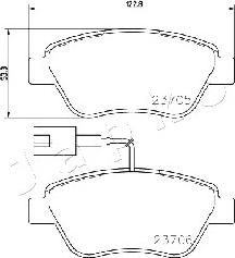 Japko 500624 - Kit de plaquettes de frein, frein à disque cwaw.fr