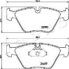 Japko 500120 - Kit de plaquettes de frein, frein à disque cwaw.fr